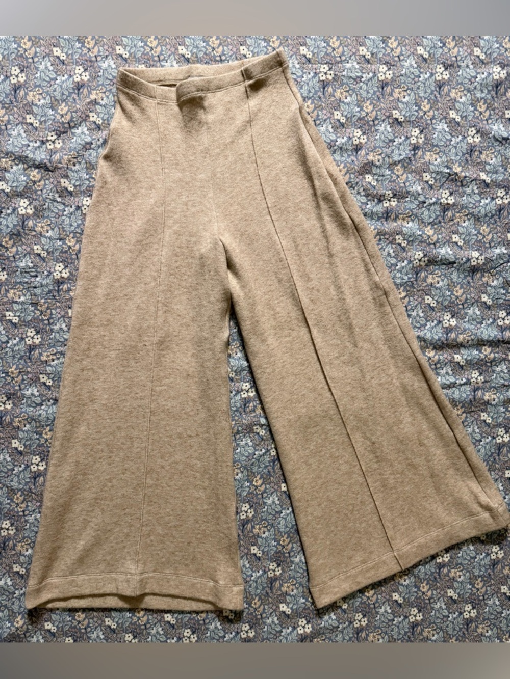 Ripley Rader High-Rise Wide Leg Knit Pants in Taupe